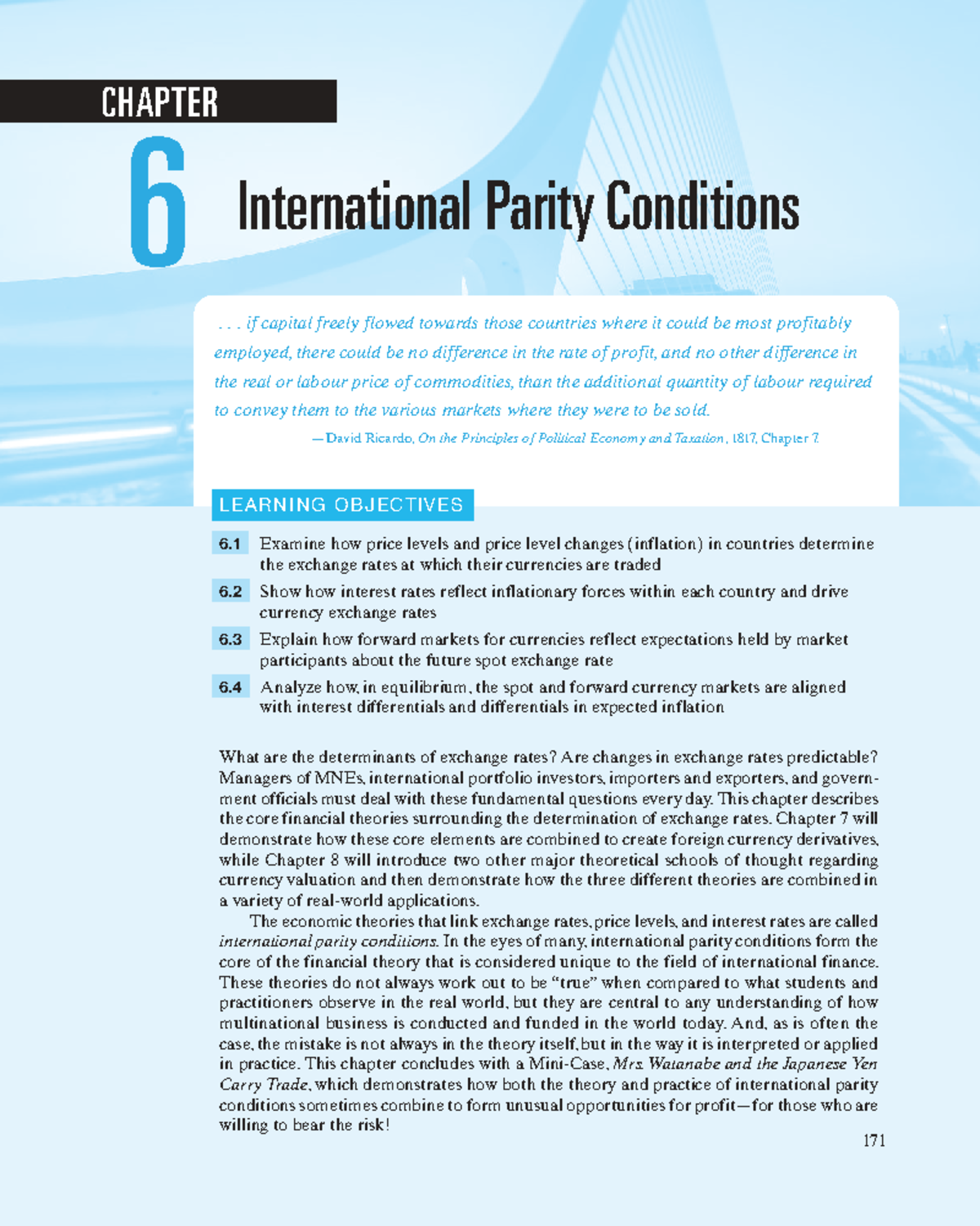 CHAPTER 6: International Parity Conditions and Exchange Rate Theories ...