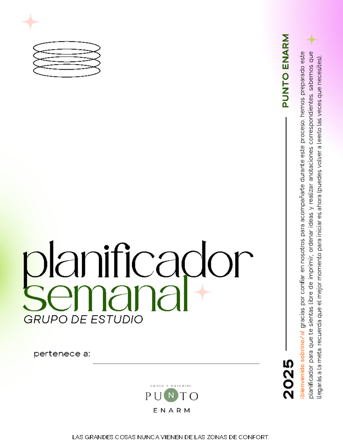 Planificador Semanal para Estudio ENARM 2025 - Document Preview