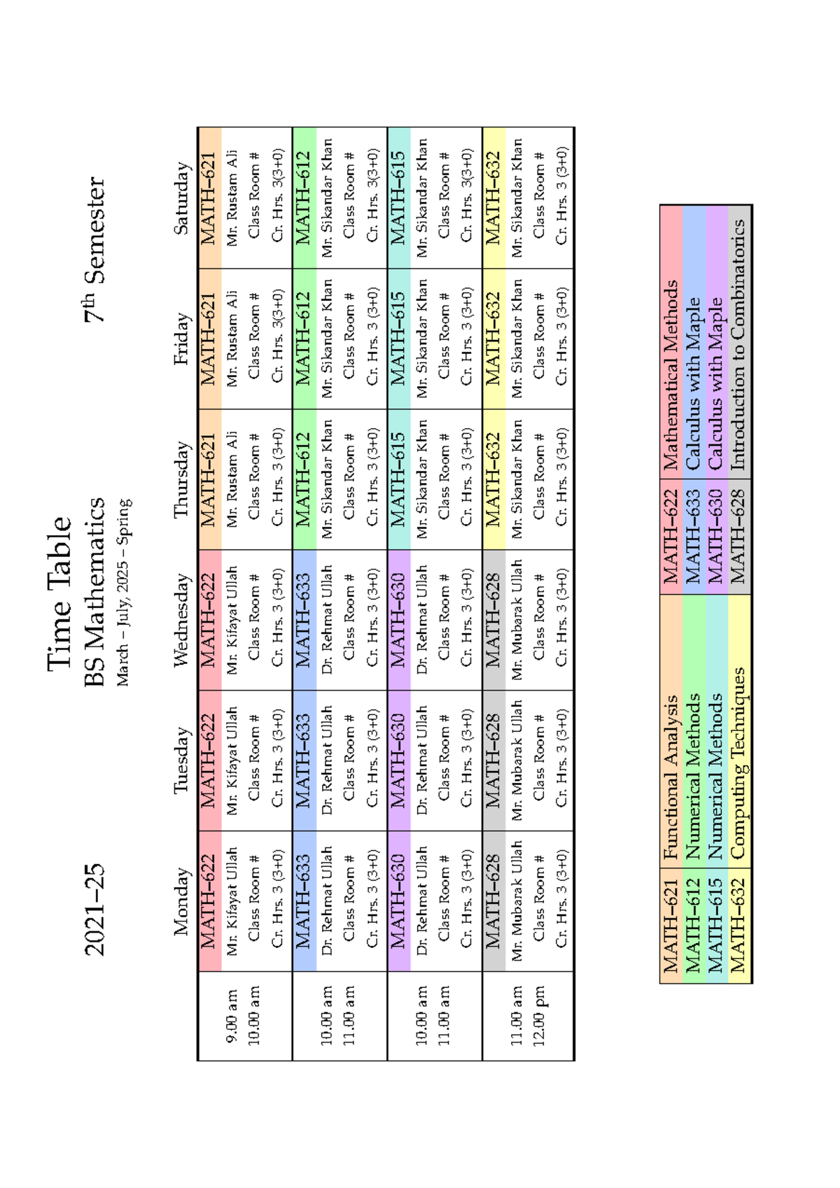 Timetable 4 roys - Very good book for mathematics - Time Table 2021– BS ...