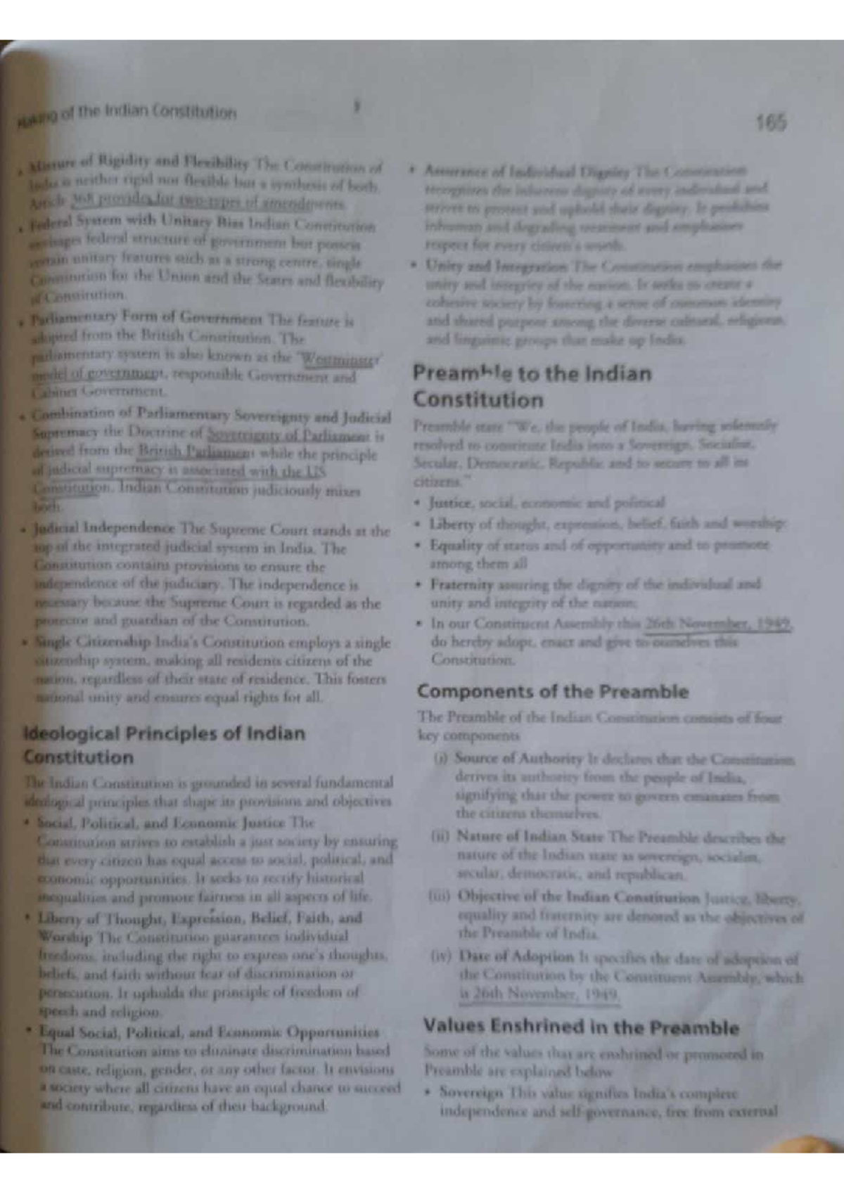 B.A.(Hons.) Political Science - Preamble Summary Overview - Studocu