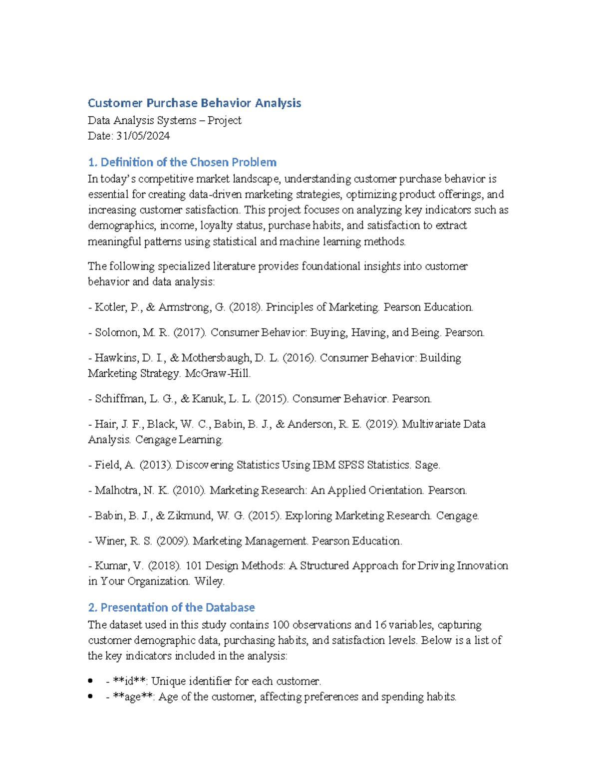 Final Data Analysis Project Report: Customer Purchase Behavior Analysis ...