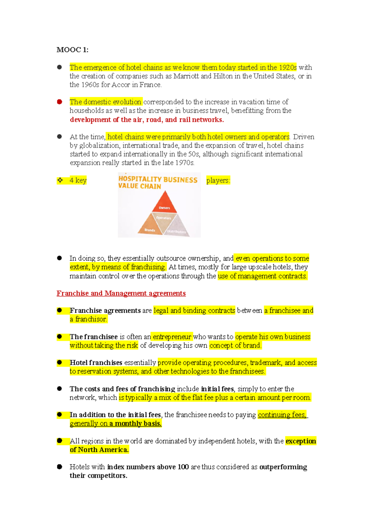 HOM301c Hotel Chains Overview and Franchising Insights - Studocu