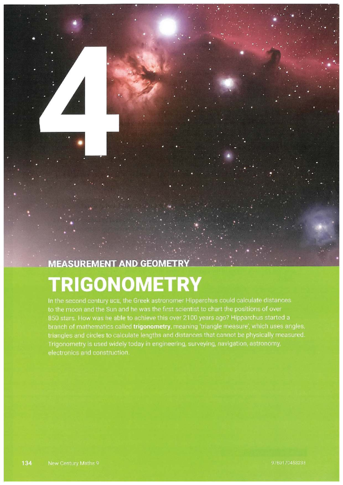 Chapter 4: Trigonometry Concepts and Applications (New Century Maths 9 ...
