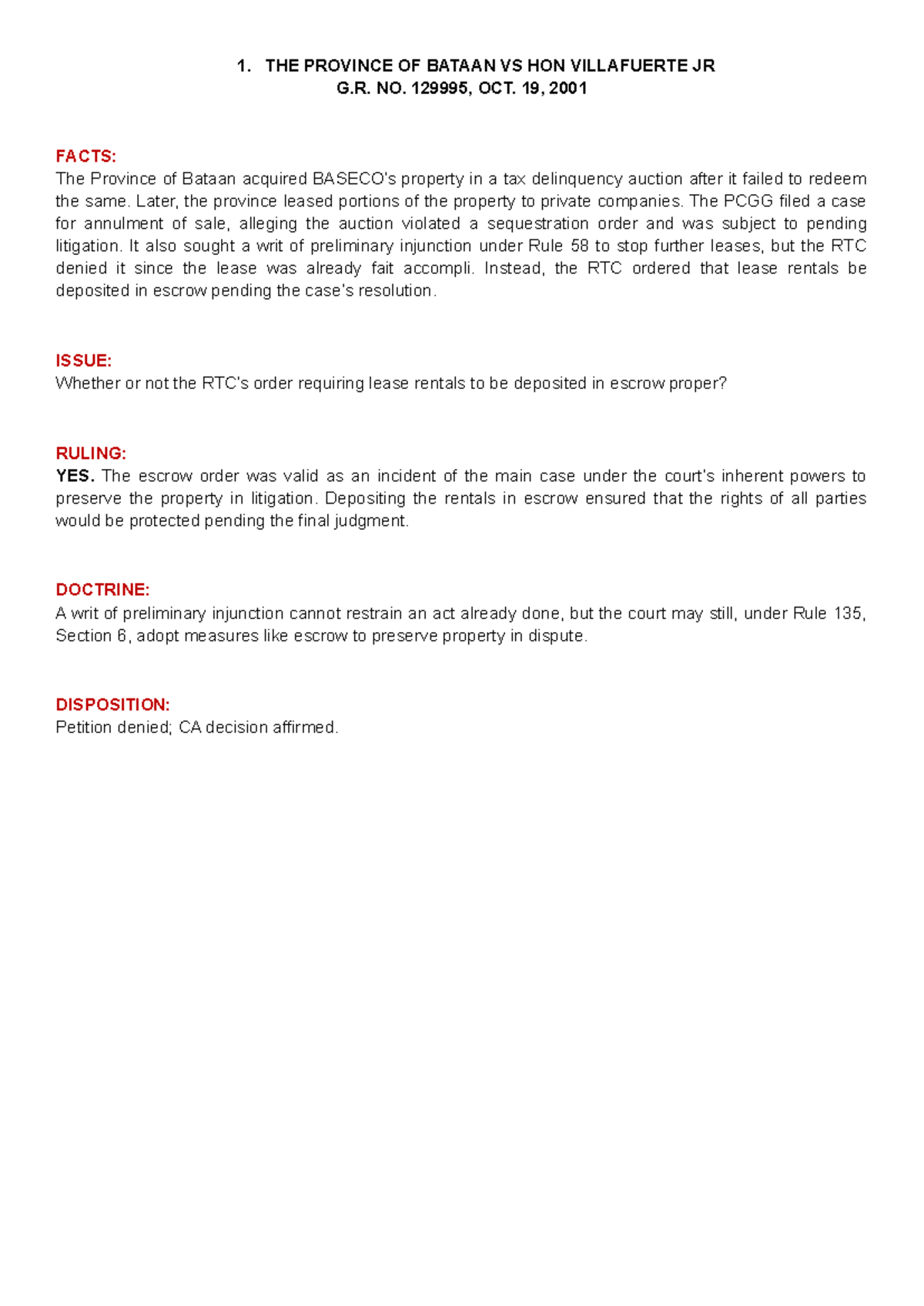 Case Digest 1-8: Key Rulings on Preliminary Attachments (Law 101) - Studocu