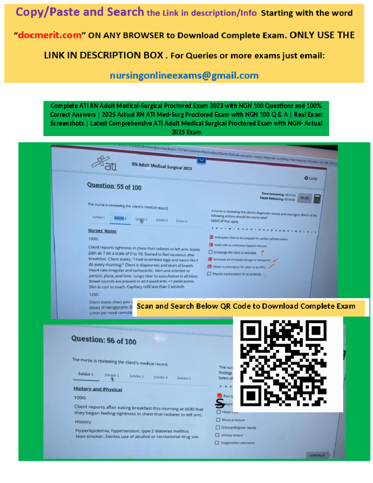 Detailed ATI RN Adult Med-Surg 2023 Proctored Exam with NGN 100 Qs ...