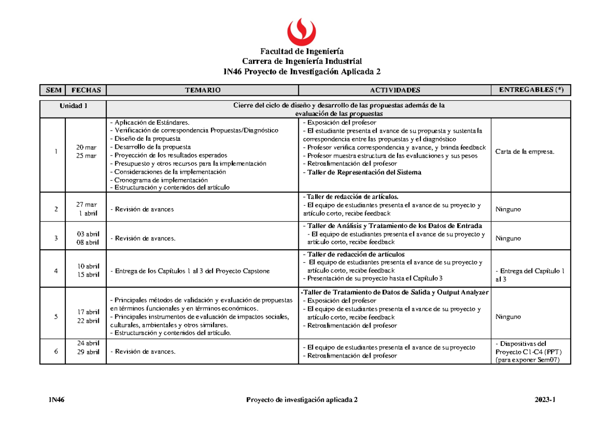 IN46 23-1 Plan de Proyecto Capstone y Actividades de Investigación - Document Preview