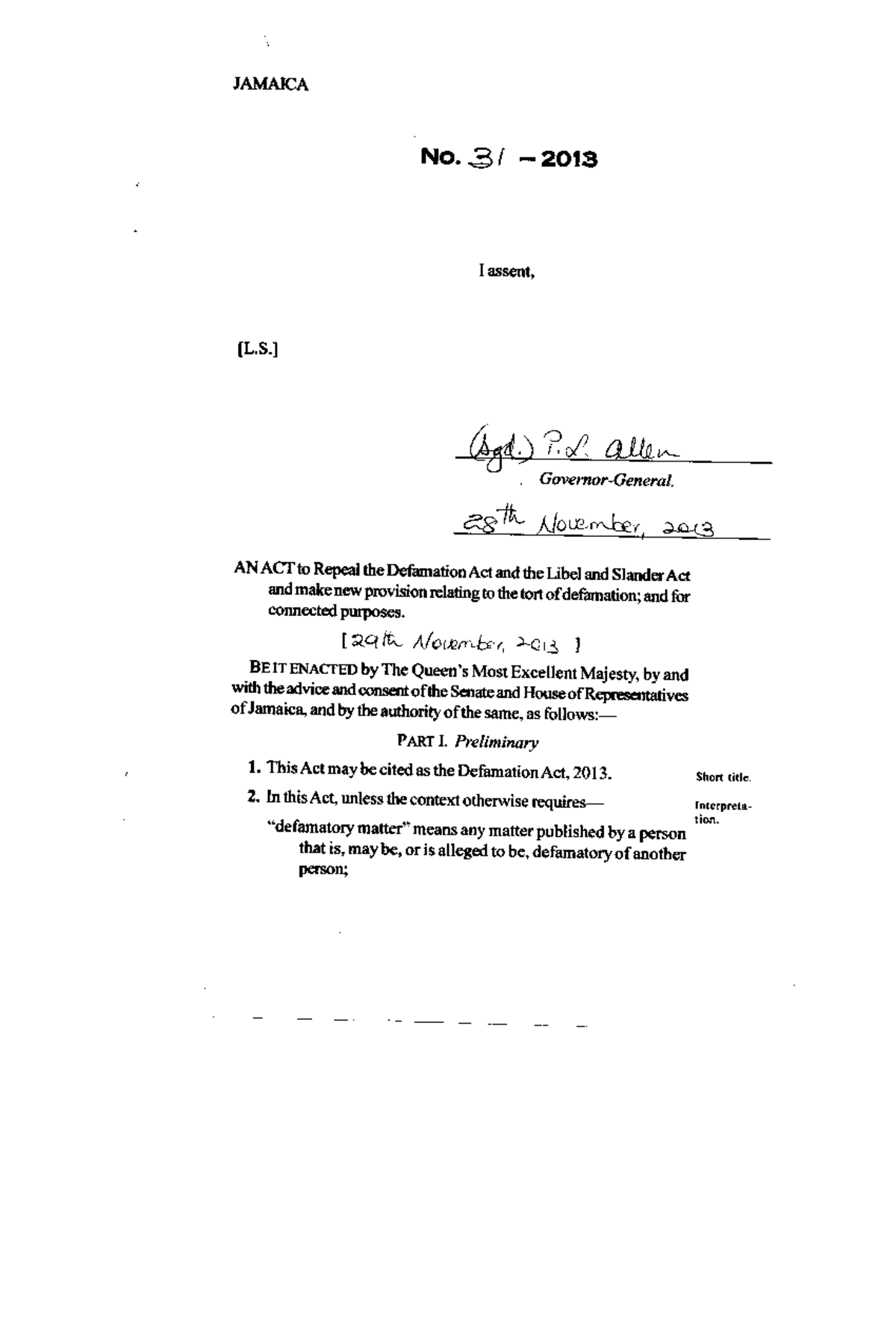 341 Defamation Act, 2013: Repeal of Libel and Slander Laws - Studocu