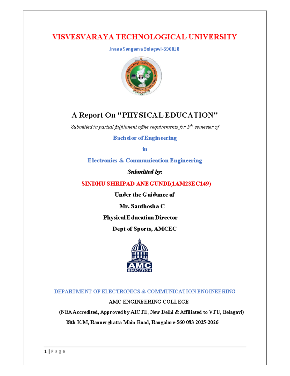 PE-1: Physical Education Report on Badminton and Basketball Skills ...