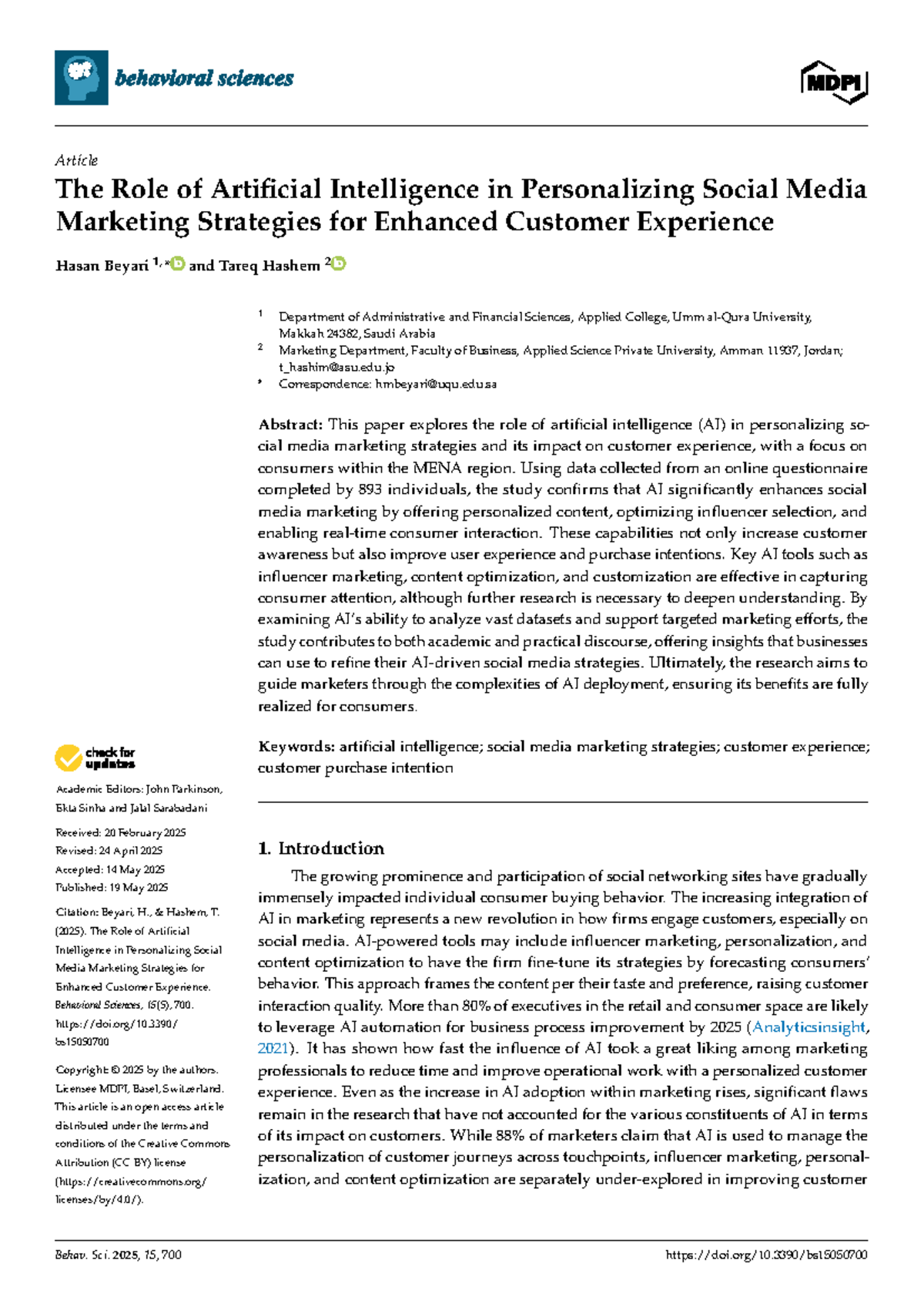 The Role of AI in Personalizing Social Media Marketing Strategies ...