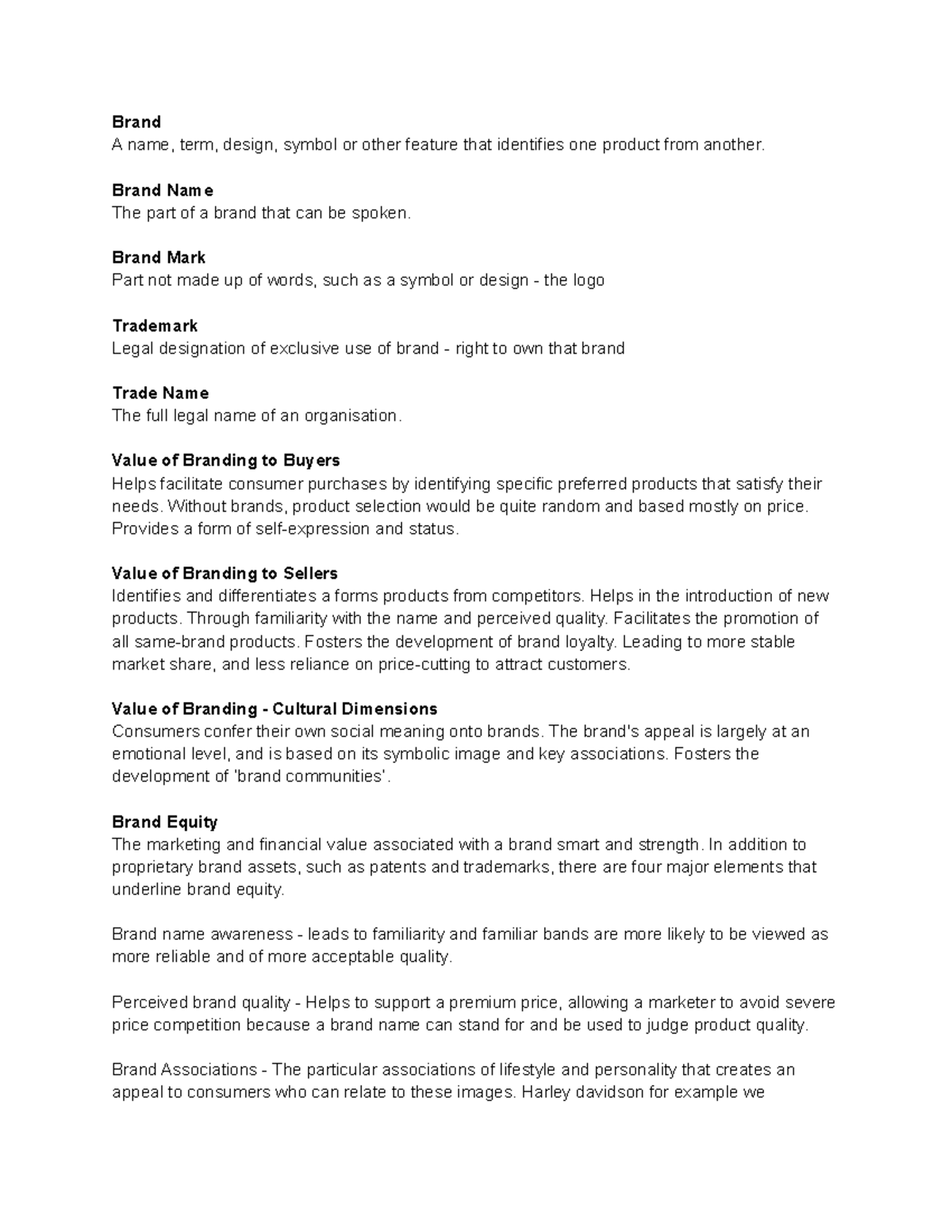 6. Branding - Lecture Notes on Brand Value and Loyalty - Studocu