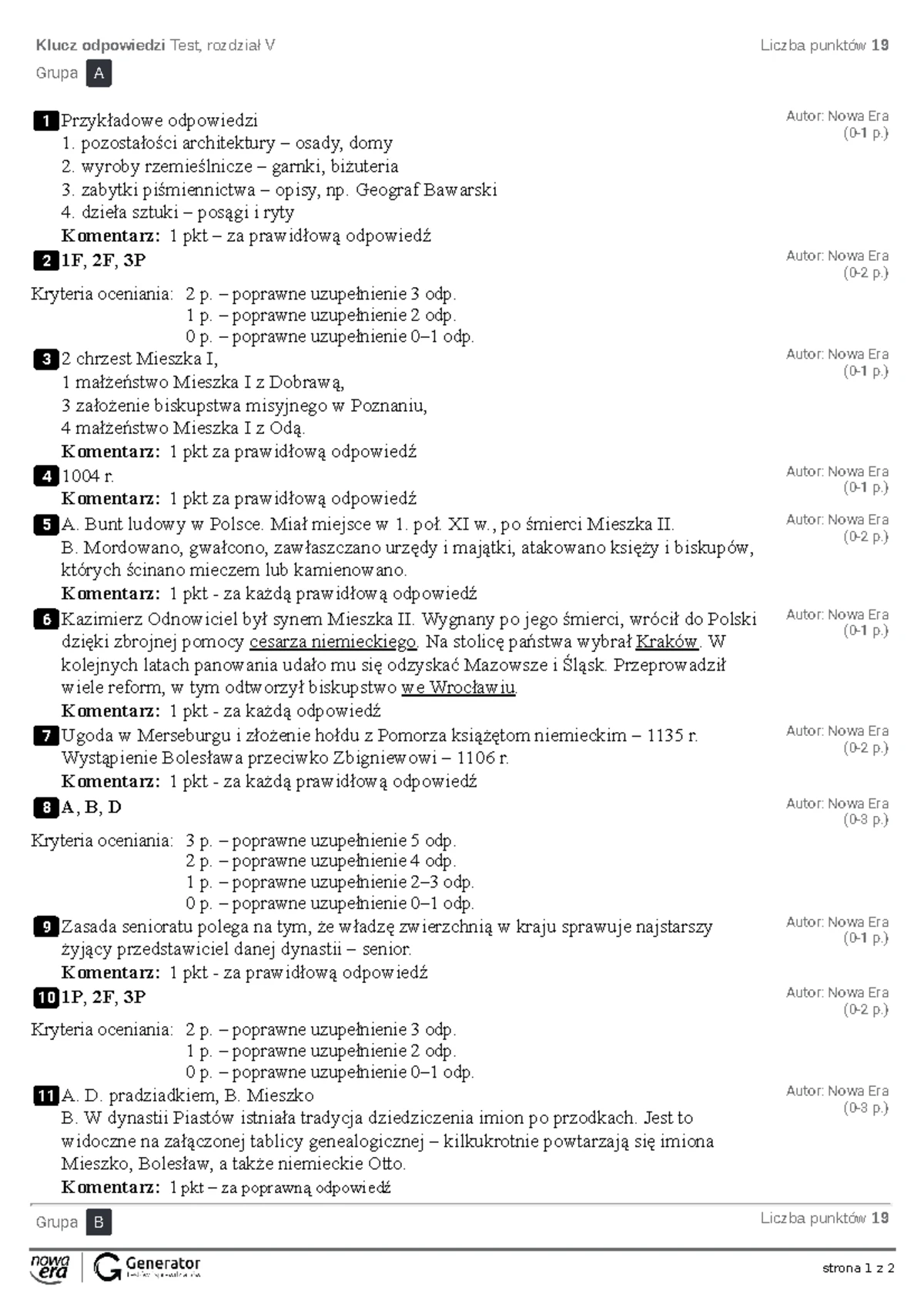 Sprawdziany z Historii dla Klasy 4 WSiP - PDF do Pobrania - Studocu