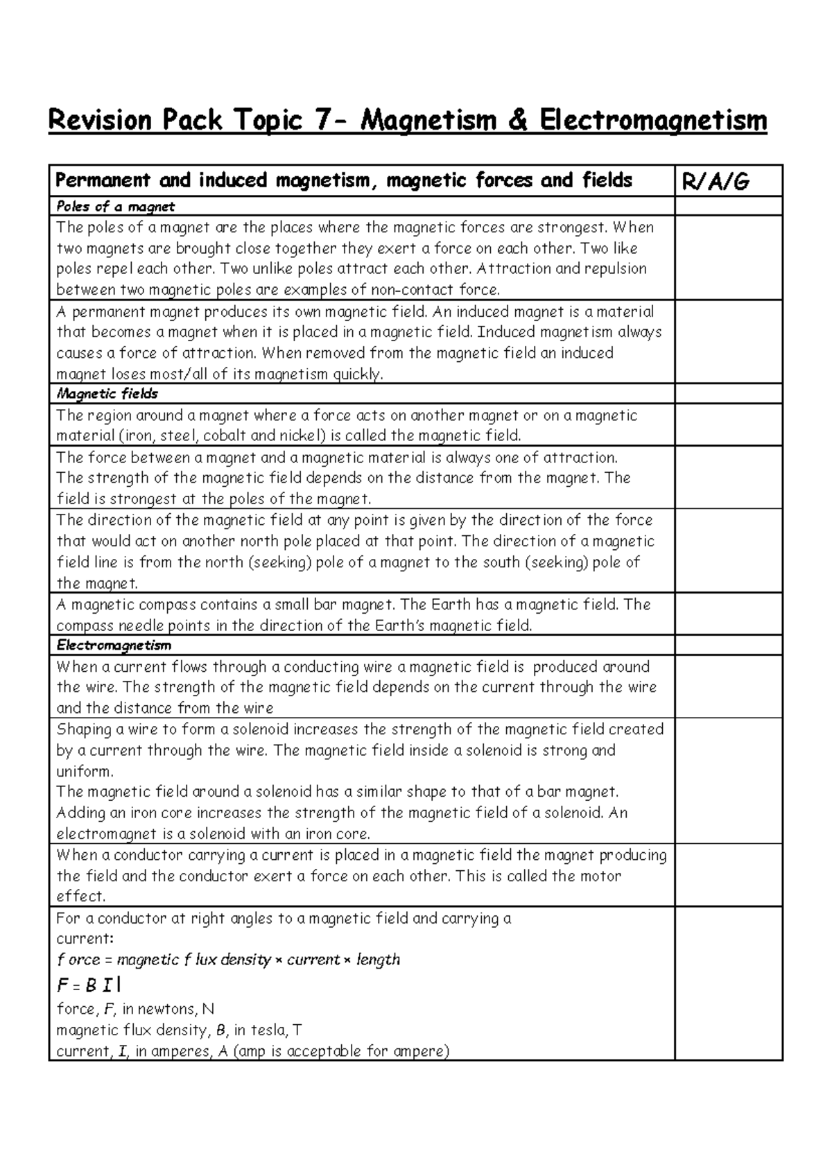 Magnetism questions - Permanent and induced magnetism, magnetic forces ...