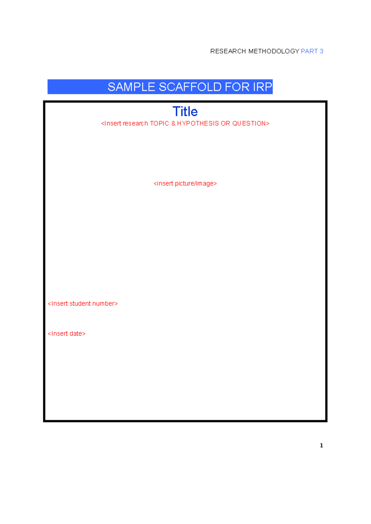 7 - t5b5tgb5tb5 - SAMPLE SCAFFOLD FOR IRP Title
