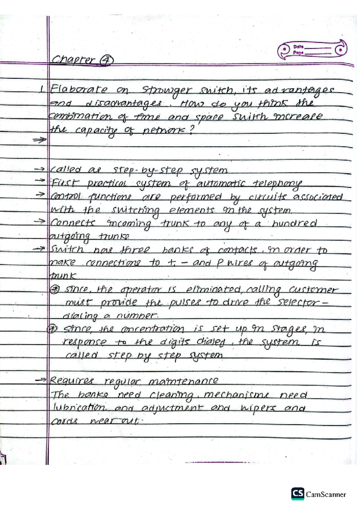 Chapter 4 Telecommunication: Strowger Switch & Network Capacity ...