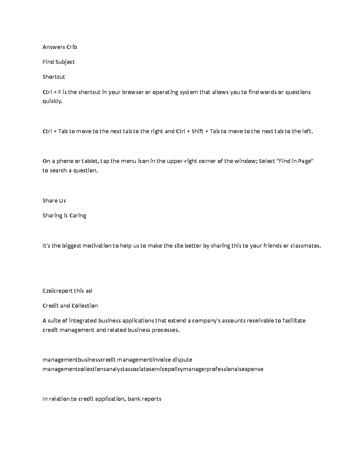 Credit and Collection Study Guide - Goodluck - Studocu