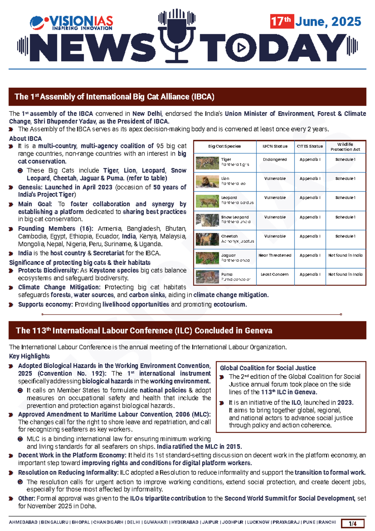 Vision IAS Daily Current Affairs - 17 June 2025 - Studocu
