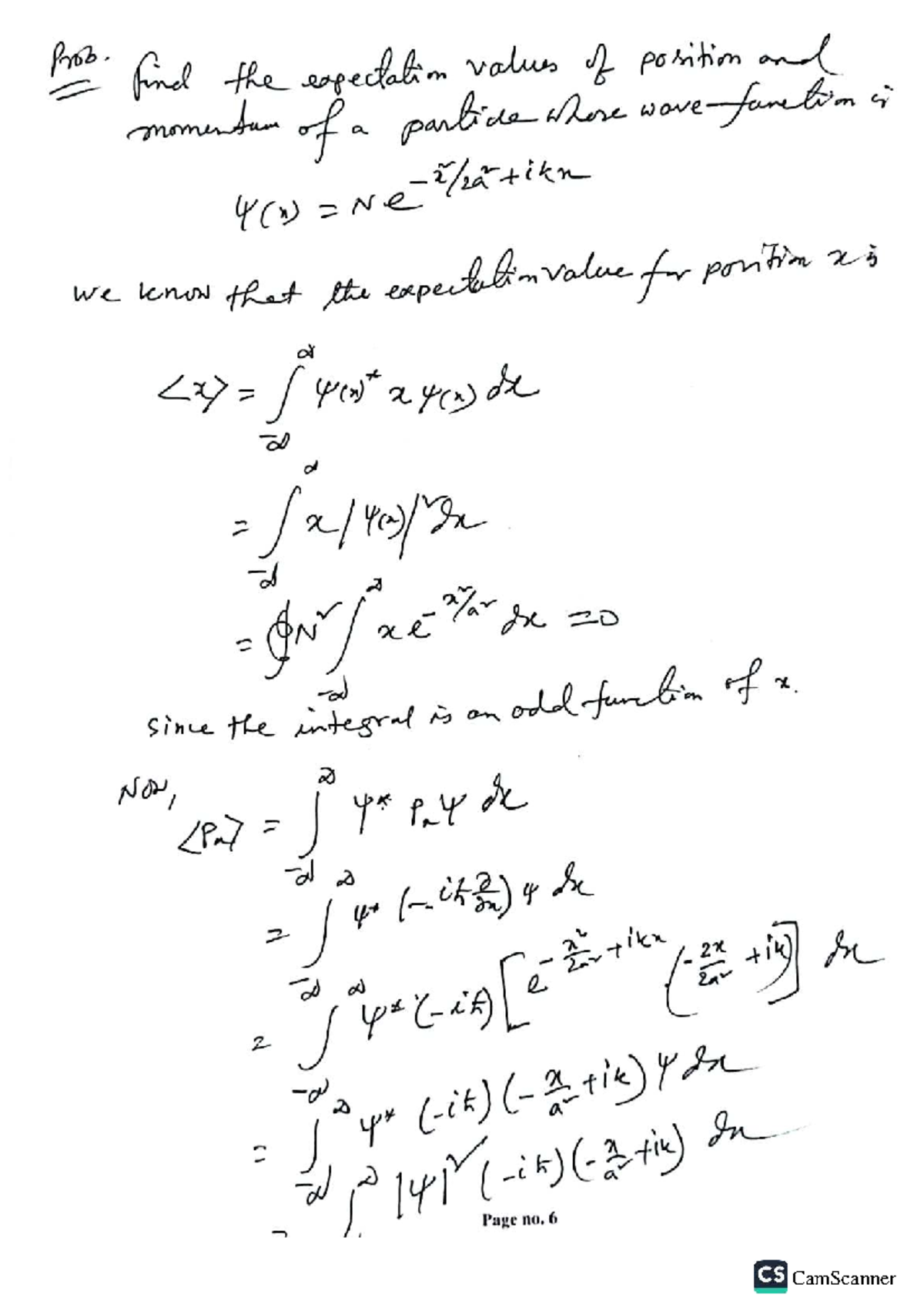 Quantum Mechanics: Expectation Values of Position & Momentum - Studocu