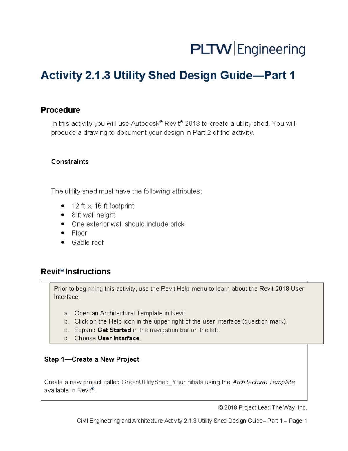 Utility Shed Design Guide Part 1 - Autodesk Revit 2018 - Studocu