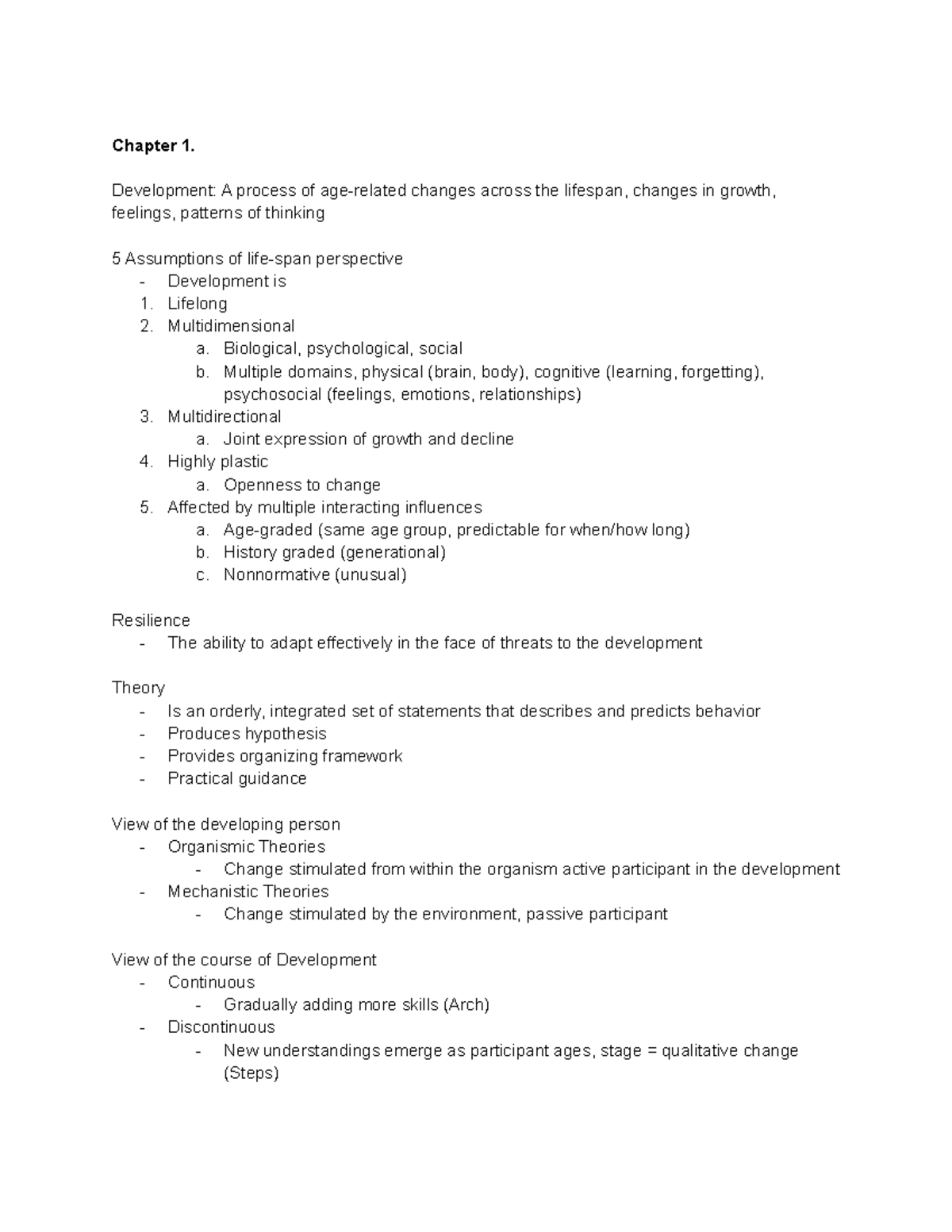 Psych 250 Exam 1 - Key Concepts and Theories in Development - Studocu