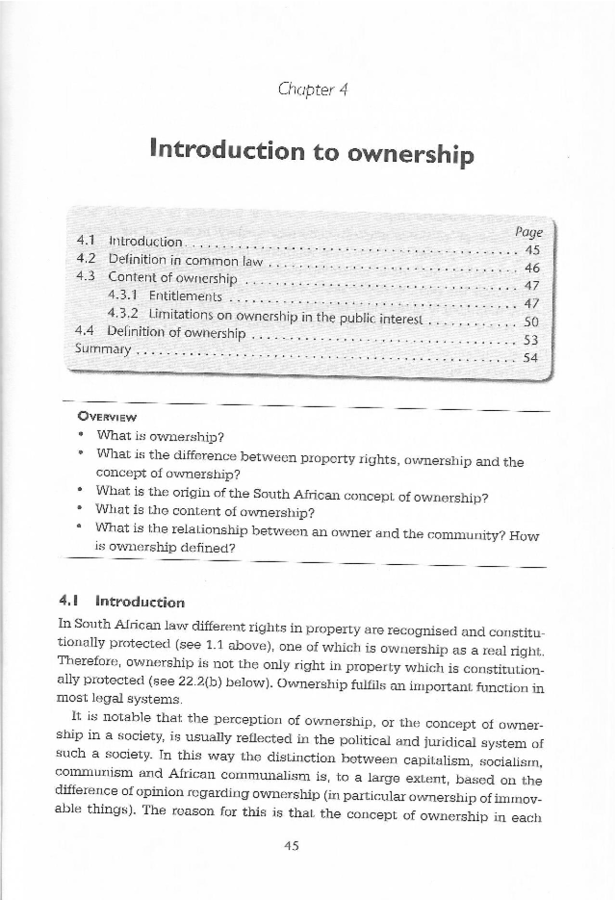 Chapter 4 - Overview of Ownership Concepts and Principles - Studocu