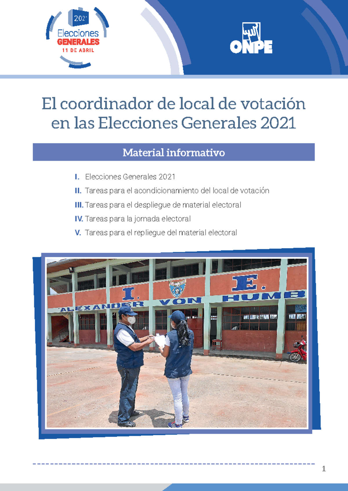 Guía del Coordinador de Local de Votación para Elecciones 2021 (CLV) - Document Preview