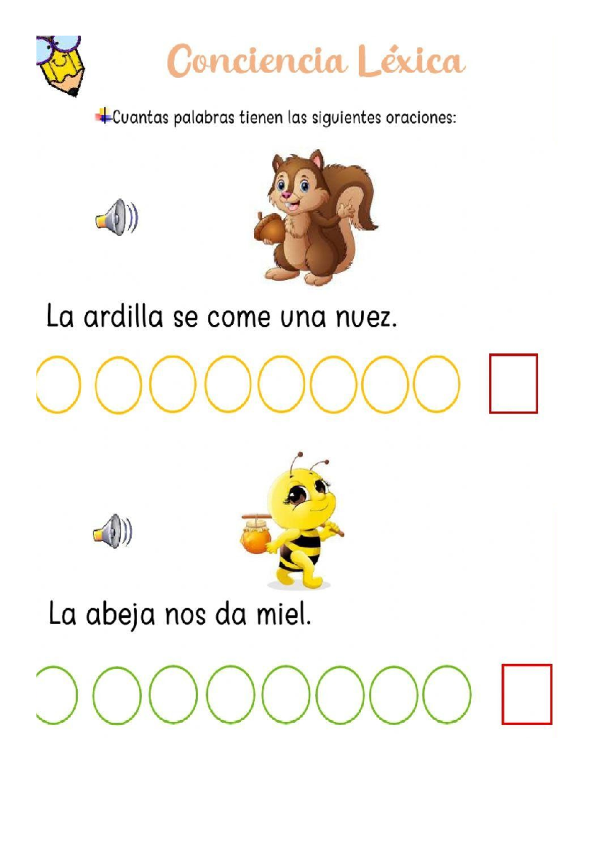Conciencia Léxica: Contando Palabras en Oraciones - Studocu