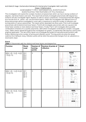 Mathematical Methods - Grade: 10 - Secondary School - Studocu