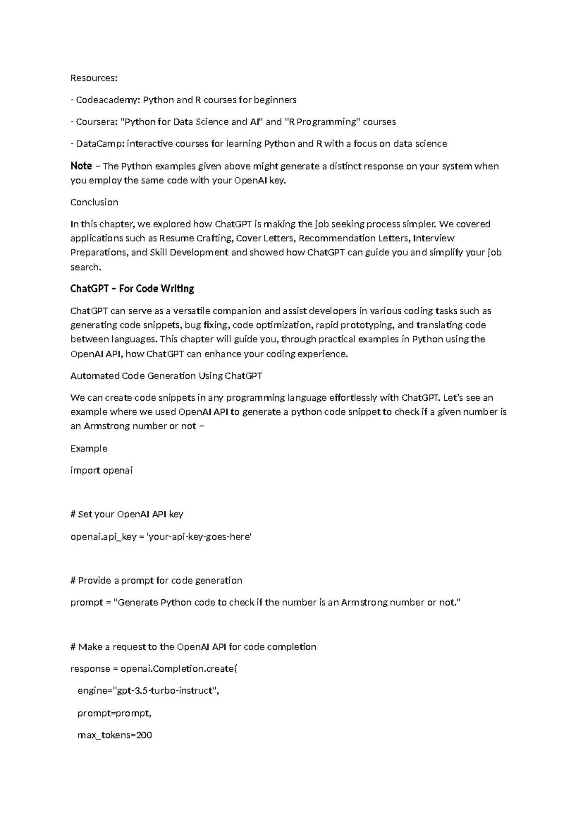 Resources - Lecture notes for the students - Resources: Codeacademy ...