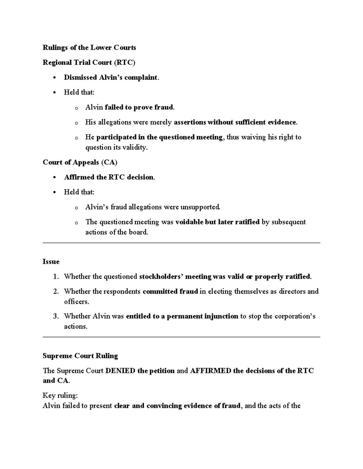 Teng vs. Teng Case Study: RTC & CA Rulings on Fraud Claims - Studocu