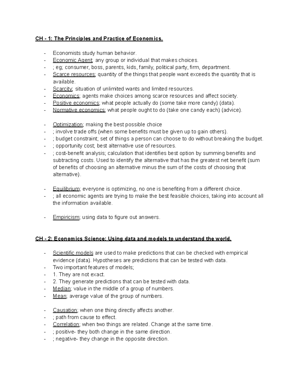 Ecn 1-8 - textbook, pdf notes. - CH - 1: The Principles and Practice of ...