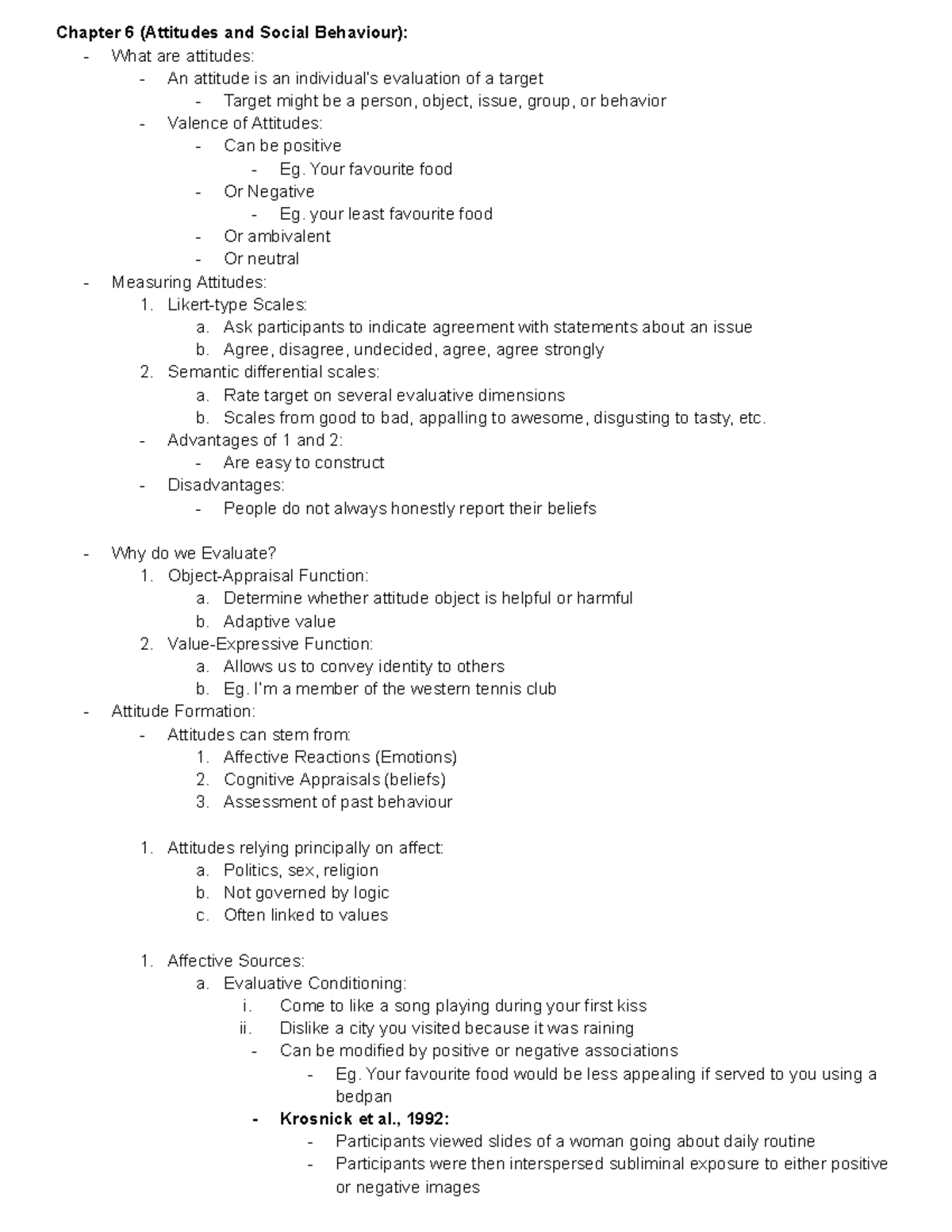 Psychology PSYCH202 Midterm 2 Study Guide: Attitudes & Persuasion - Studocu