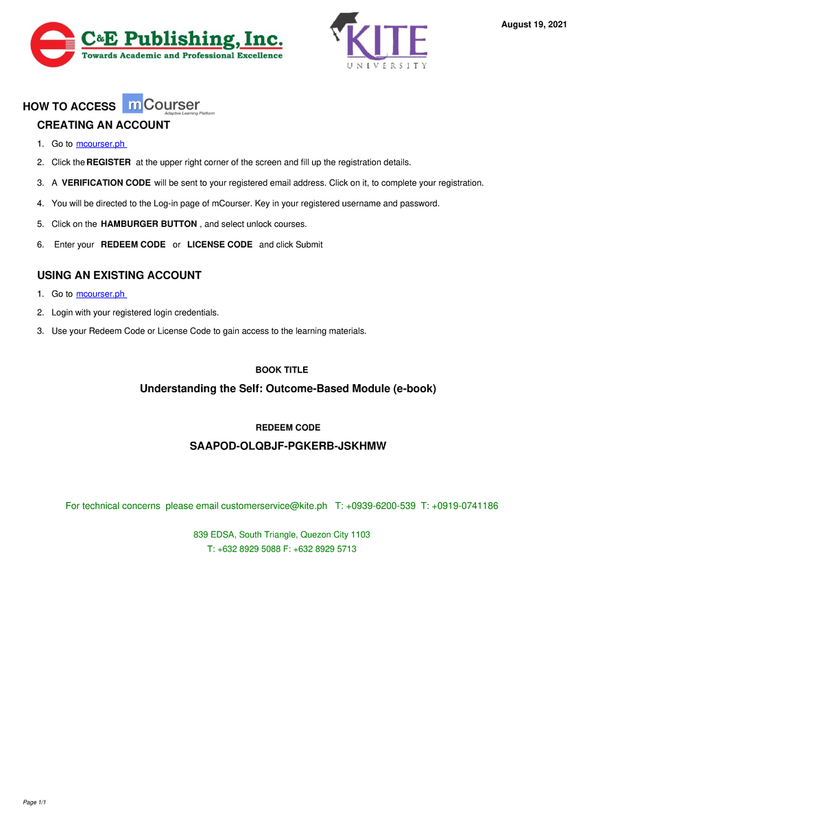 Understanding the Self: OBT Module Access Guide (e-book) - Studocu