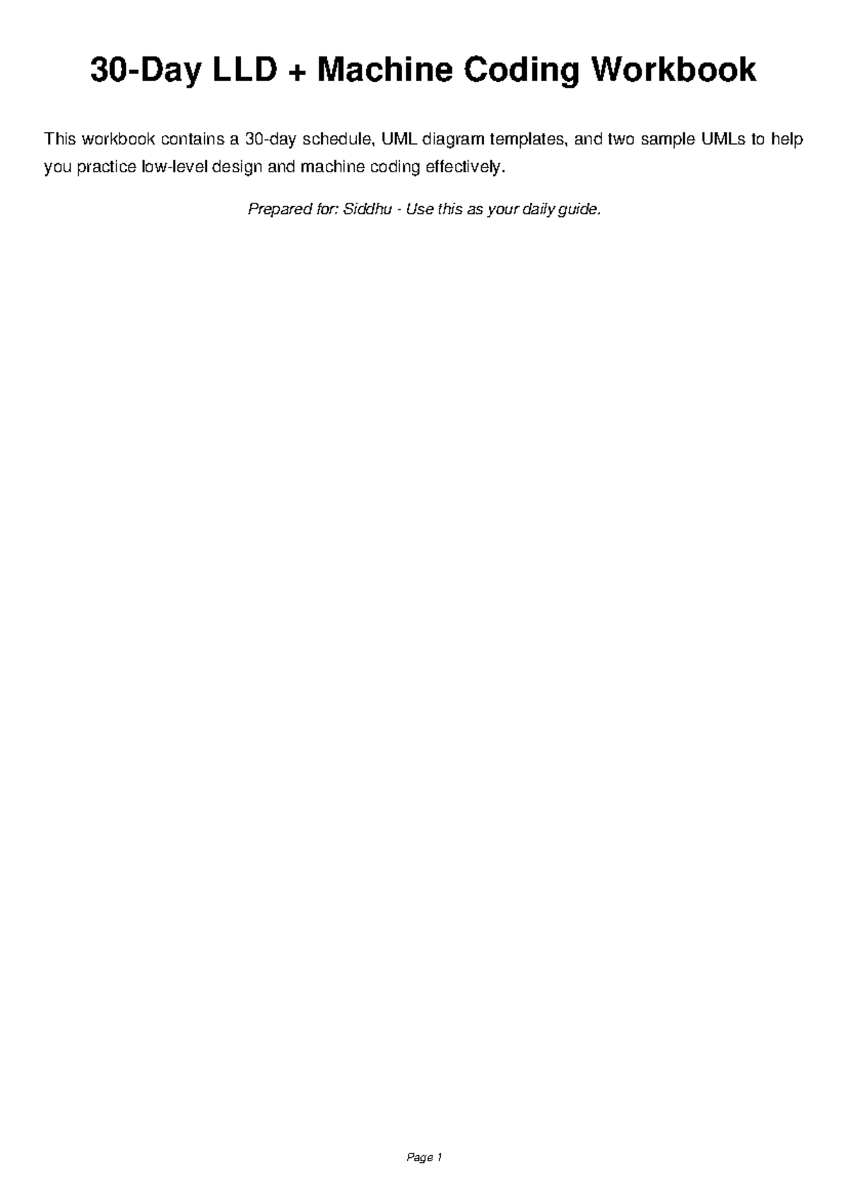 LLD Machine Coding Practice Workbook: UML & Design Patterns Guide - Studocu