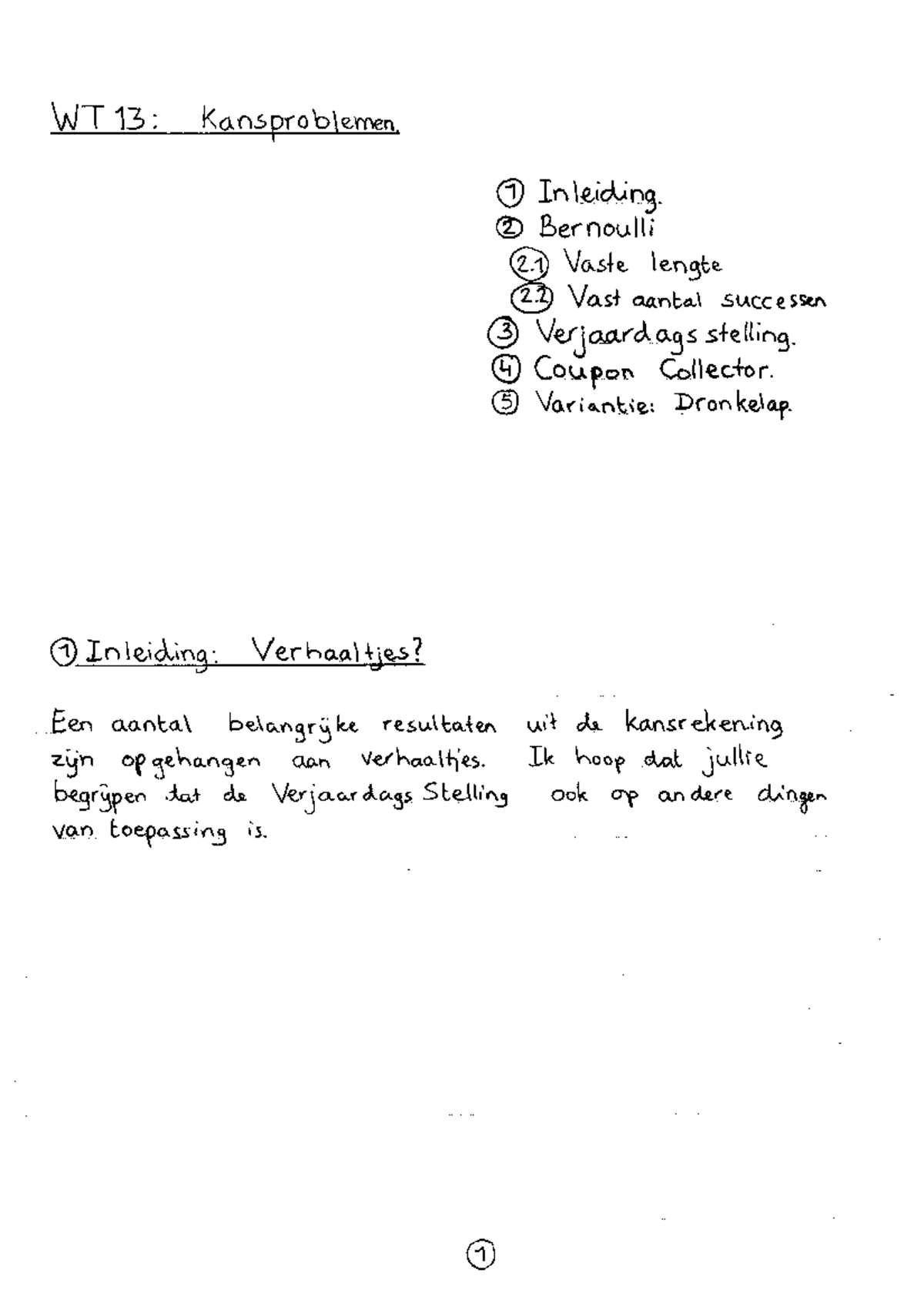 WT12: Kansproblemen - Inleiding en Variantie in Bernoulli Situaties ...