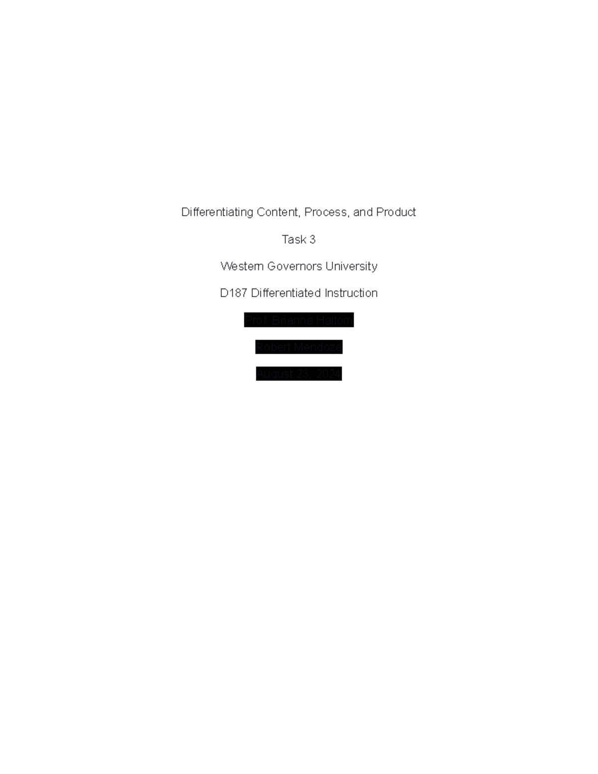 D 187 Task 3 - Passed - Task 3 Western Governors University D187 ...