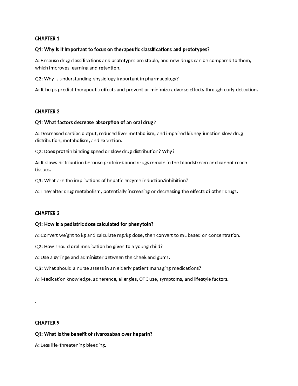 Pharm 101 Final Exam Review: Key Questions & Answers - Studocu