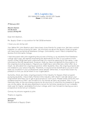 [Solved] Task You have two tasks Write a formal letter that addresses ...