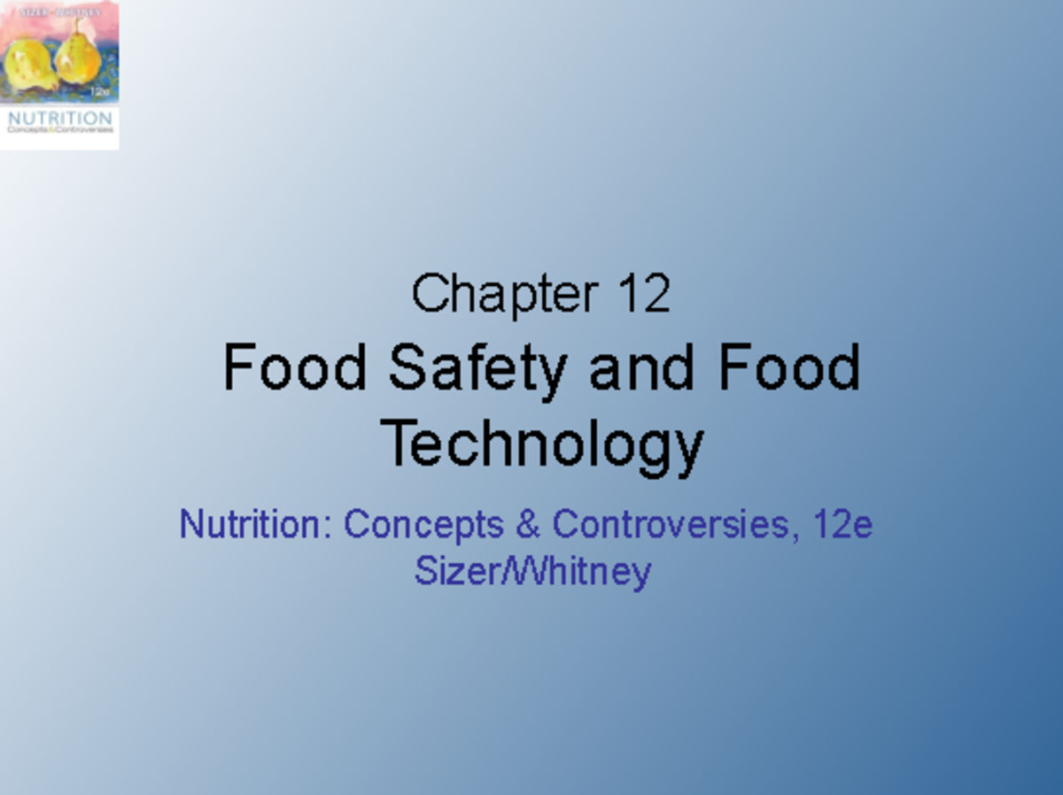 Food Safety and Technology: Chapter 12 Insights & Practices - Studocu