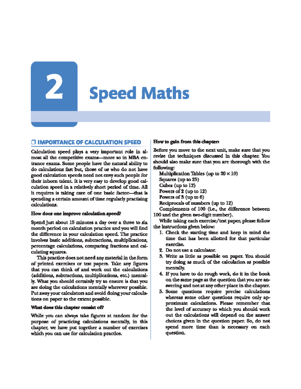 Speed Maths Techniques for Enhancing Calculation Speed (MBA) - Studocu