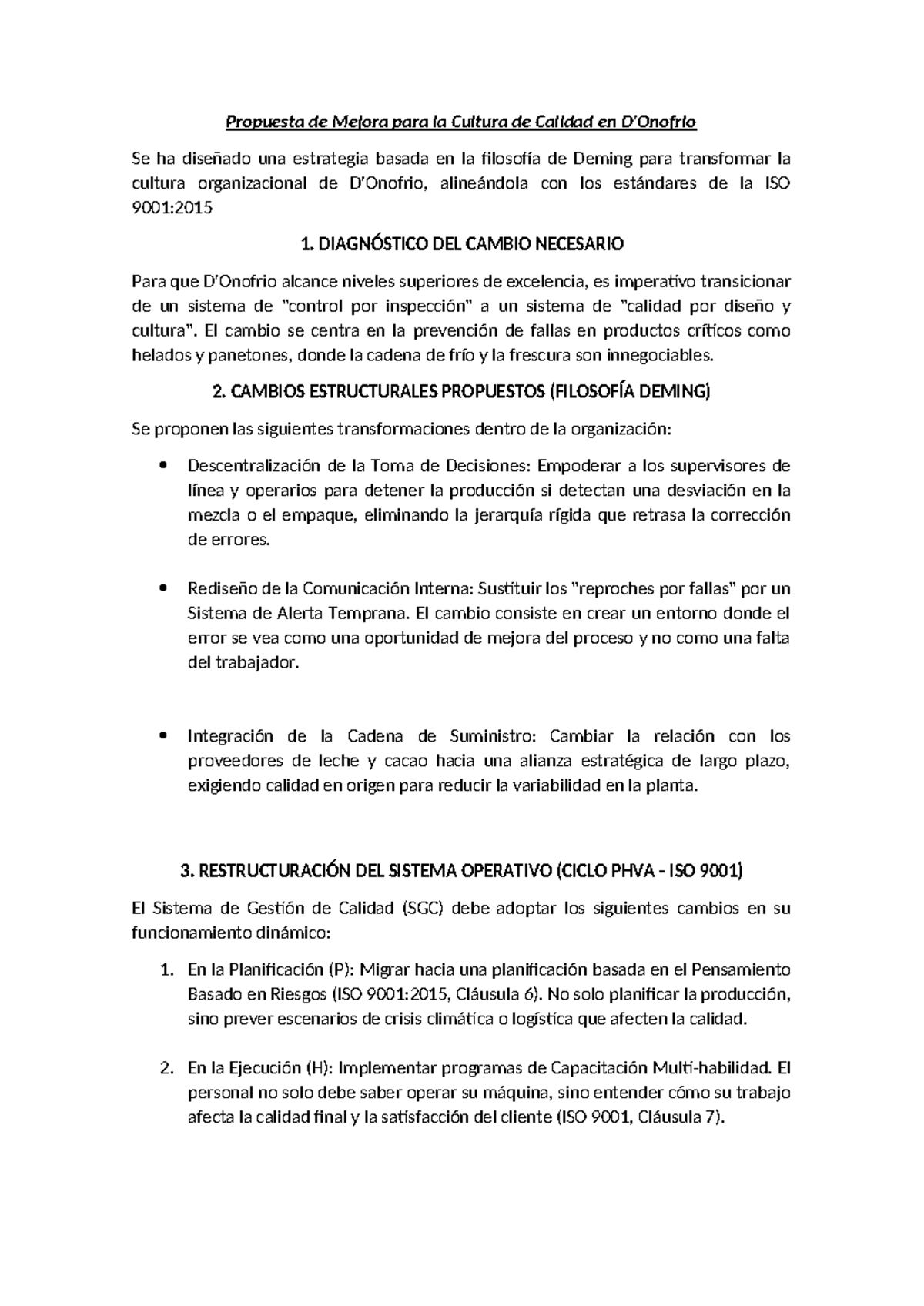Propuesta de Mejora en Calidad Organizacional - Tarea de Ingeniería ...
