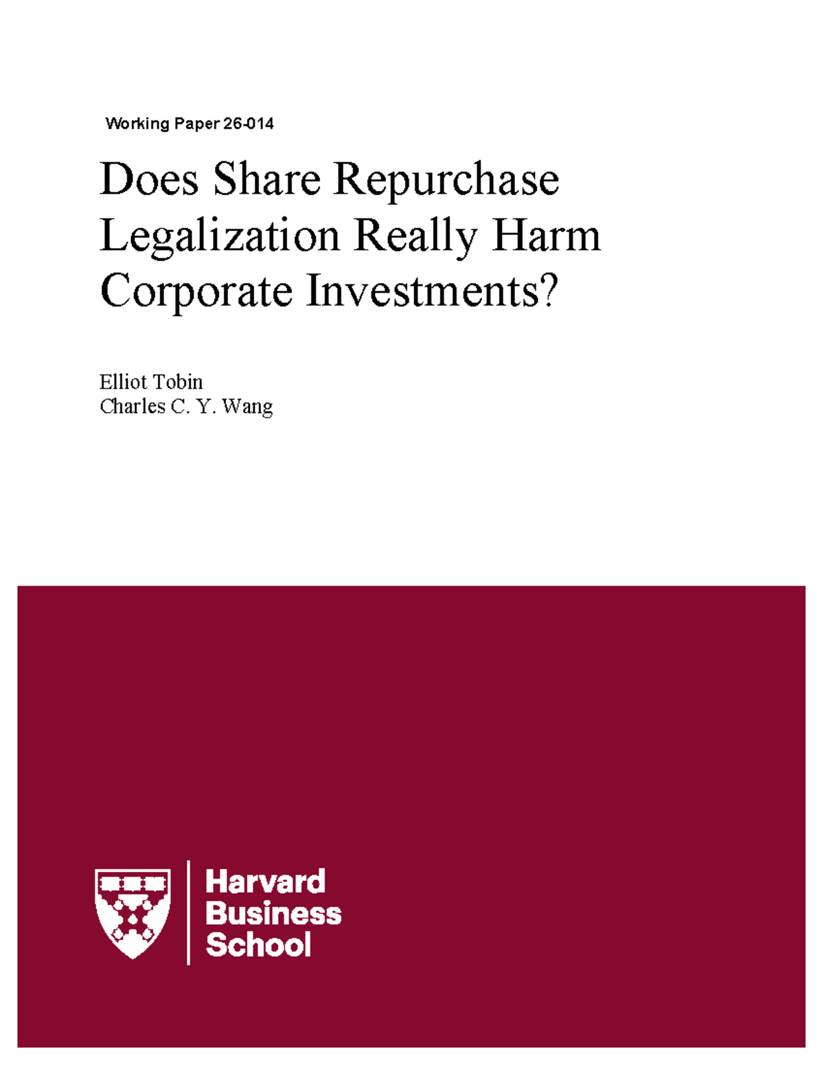 ECGI Working Paper 26-014: Impact of Share Repurchase Legalization on ...