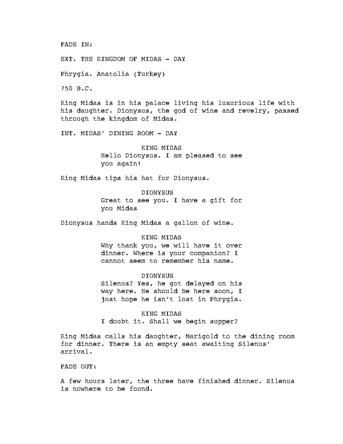 King Midas: A Lesson on Wealth and Regret (Drama Script) - Studocu