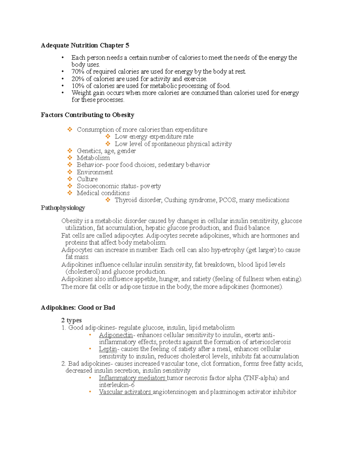 Test 4 Nutrition: Key Concepts and Pathophysiology Overview - Studocu