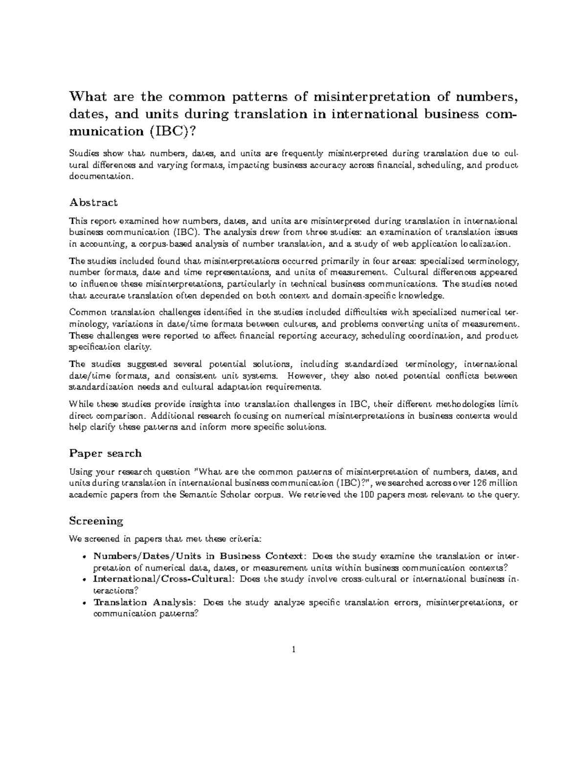 Report on Misinterpretation Patterns in IBC: An Analytical Overview ...