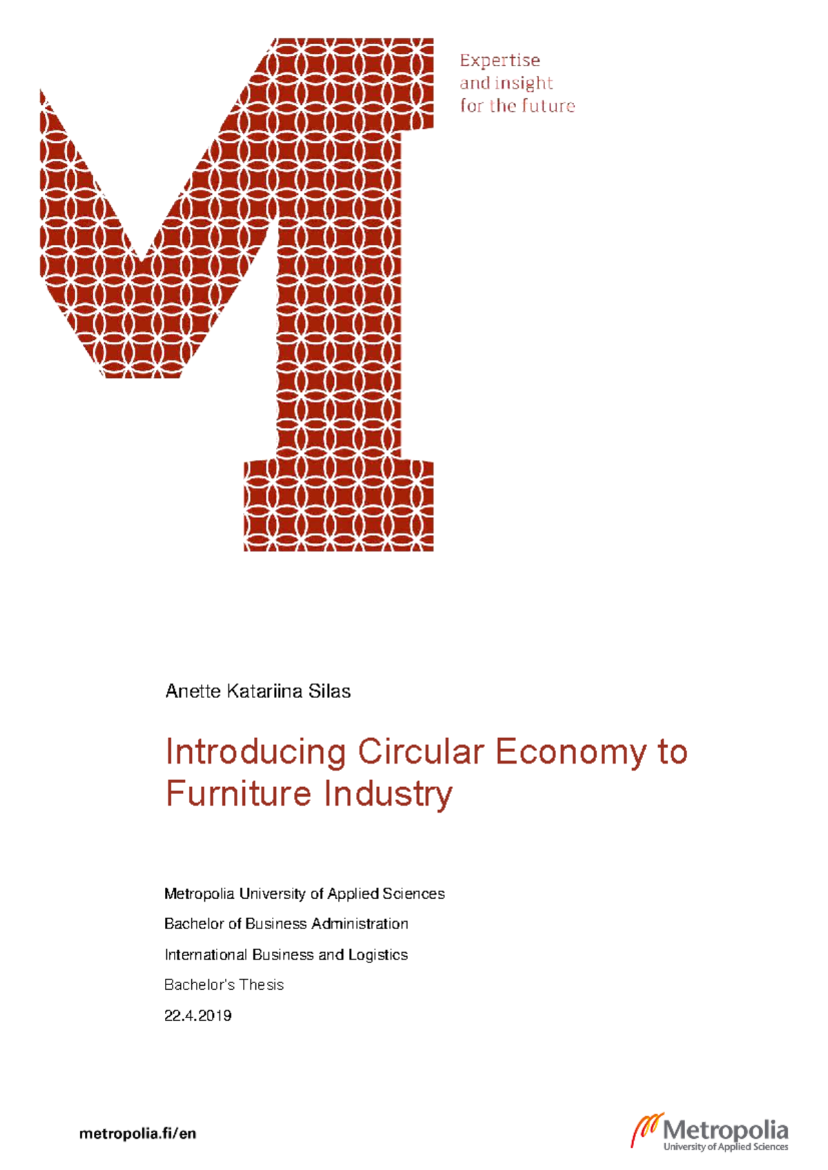 Circular Economy in the Furniture Industry: A Thesis by Silas (BBA ...