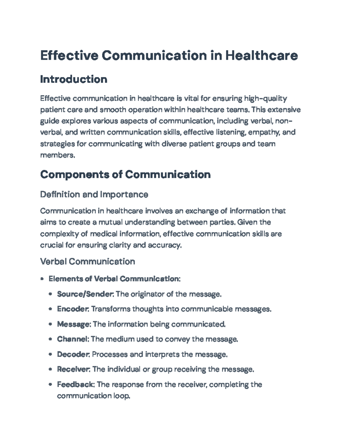 Effective Communication in Healthcare: Skills and Strategies Guide ...