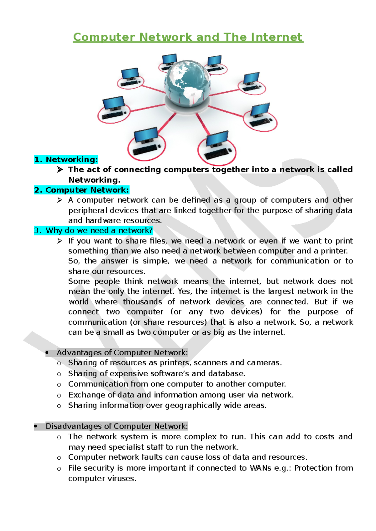 Computer Networks & The Internet: Overview, Components, and Models ...