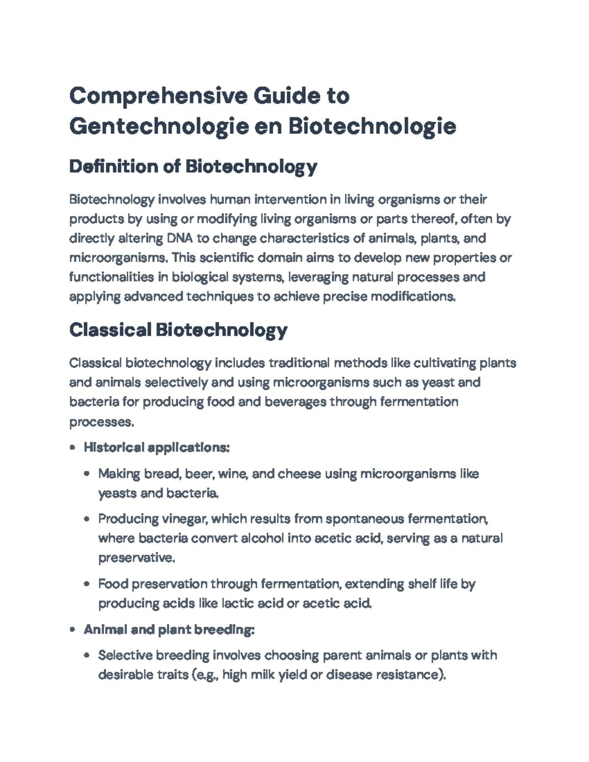 Comprehensive Overview of Biotechnology Techniques and Applications ...
