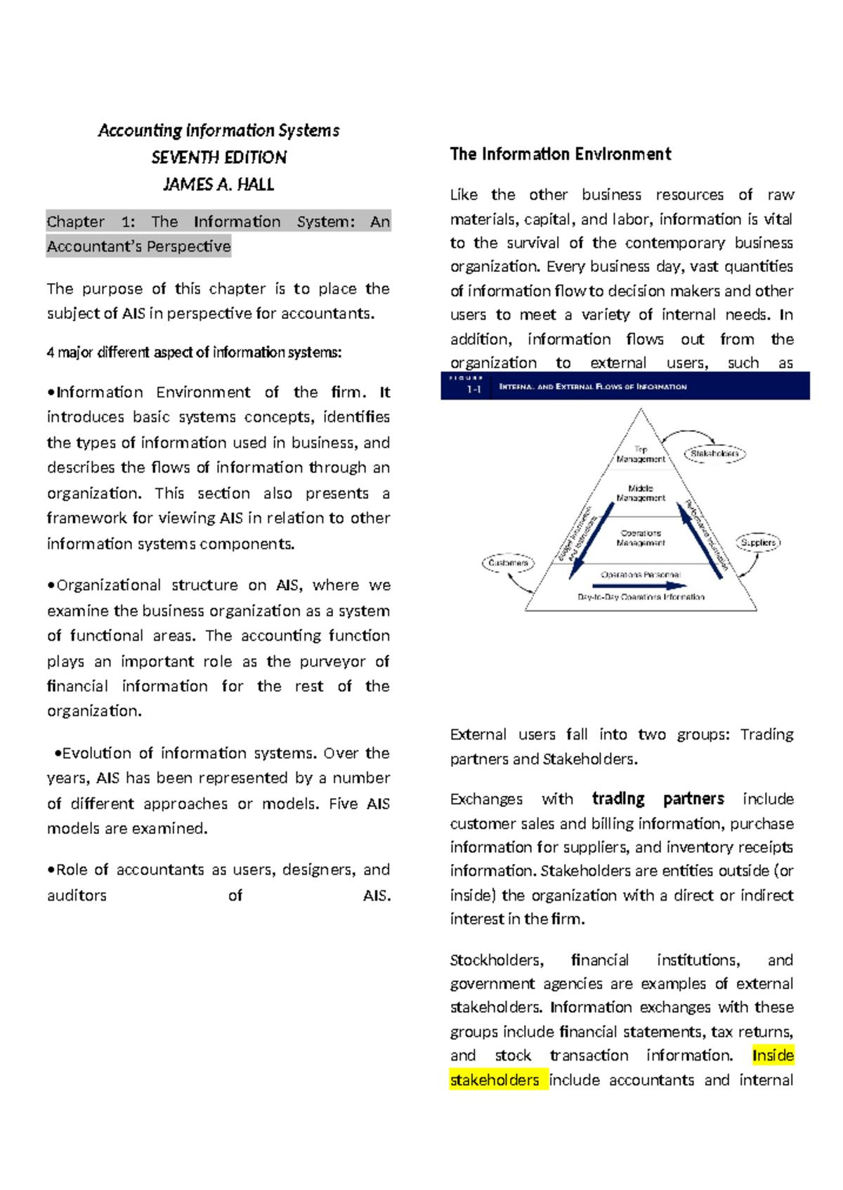 AIS C1 - Key Concepts Overview in Accounting Information Systems - Studocu