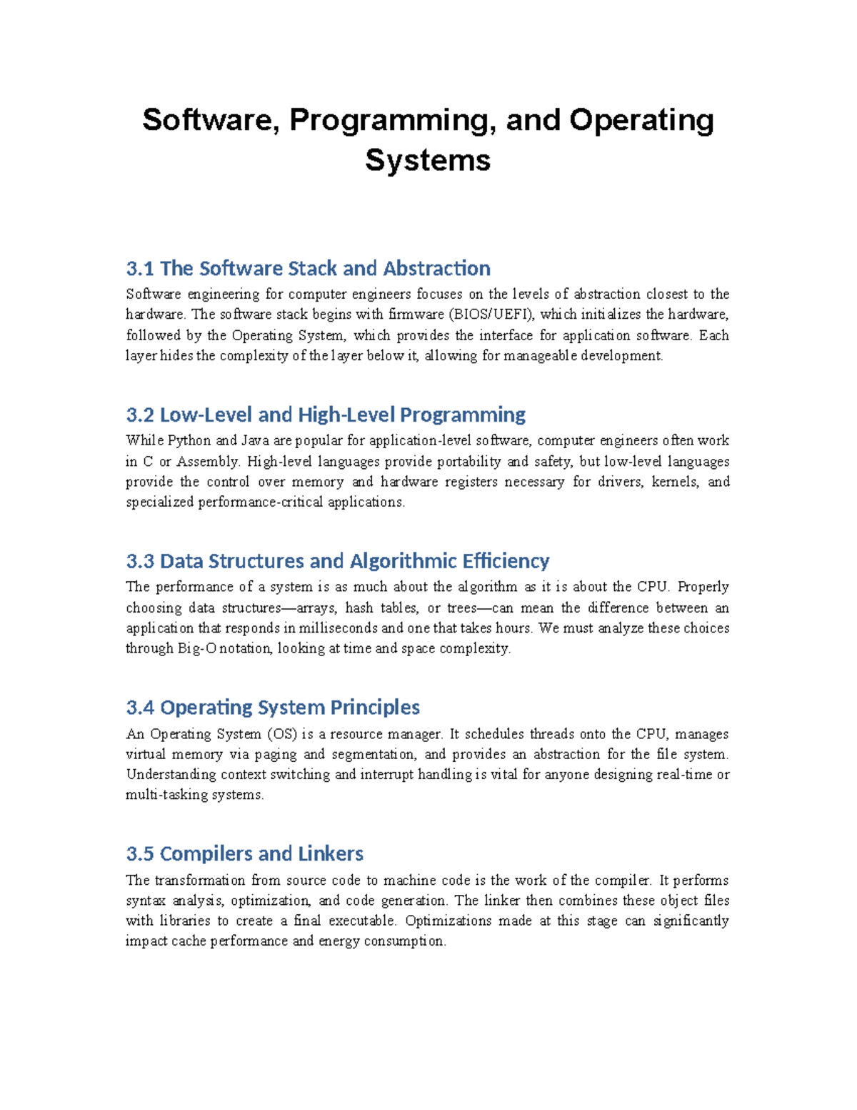 Chapter 3: Software, Programming, and OS Concepts - Studocu